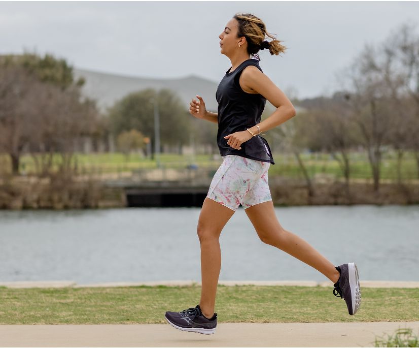 Grey / Black Women's Saucony Ride 14 Running Shoes | 1762-LMTBI