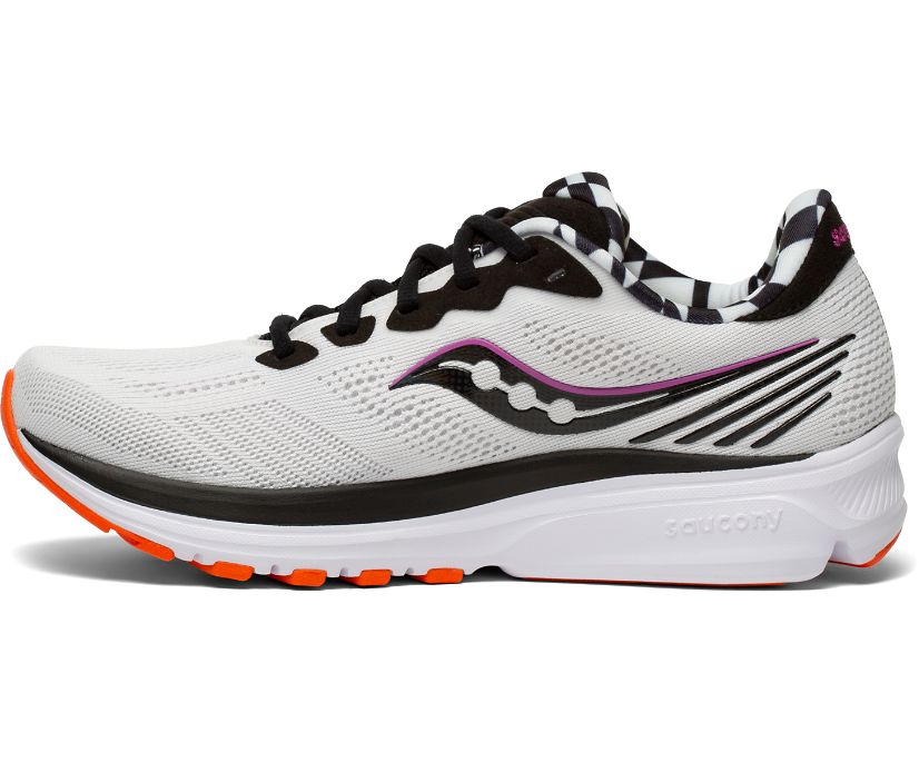 Grey / Black Women's Saucony Ride 14 Running Shoes | 9371-AXFZJ