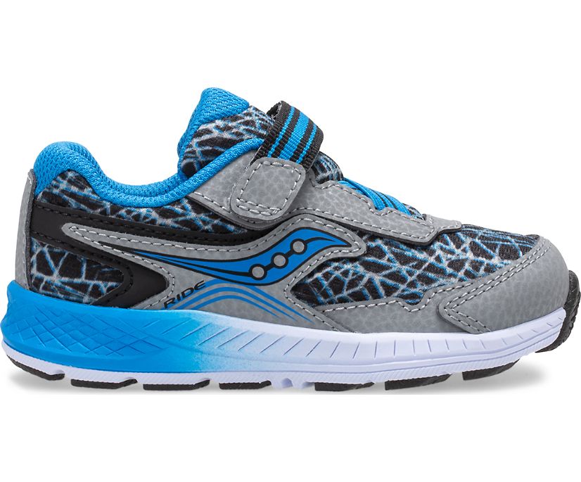 Grey / Blue / Black Kids' Saucony Ride 10 Jr. Sneakers | 4297-XEWYG