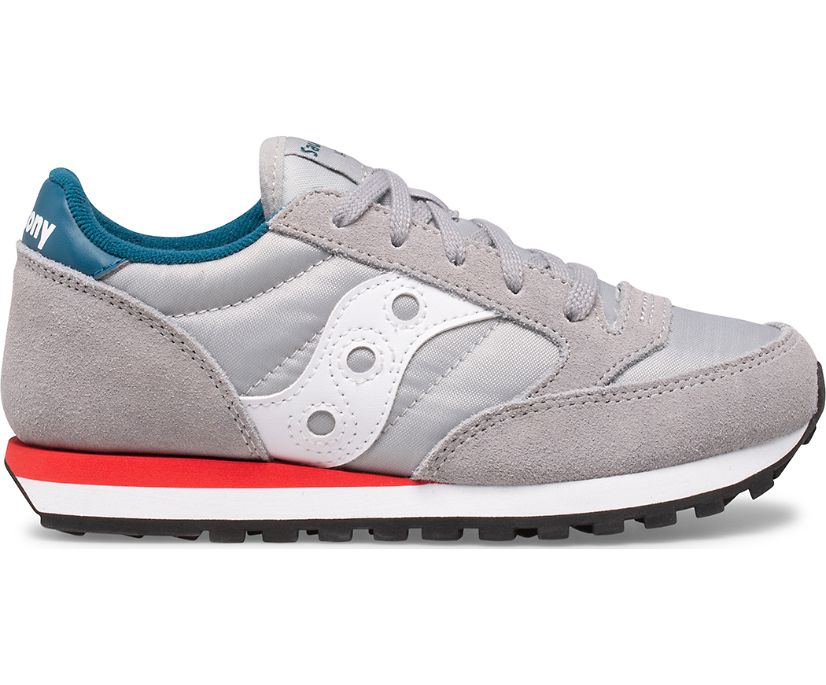 Grey / Blue / Red Kids' Saucony Jazz Original Sneakers | 2457-QVNFW