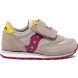 Grey / Burgundy Kids' Saucony Baby Jazz Hook & Loop Sneakers | 2560-IOUJK