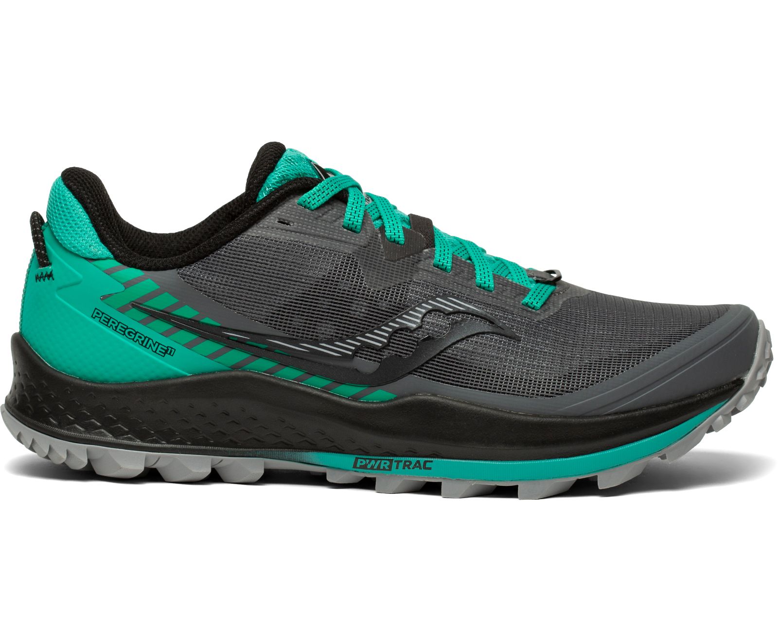 Grey / Light Turquoise Women\'s Saucony Peregrine 11 Trail Running Shoes | 0645-VHUSW