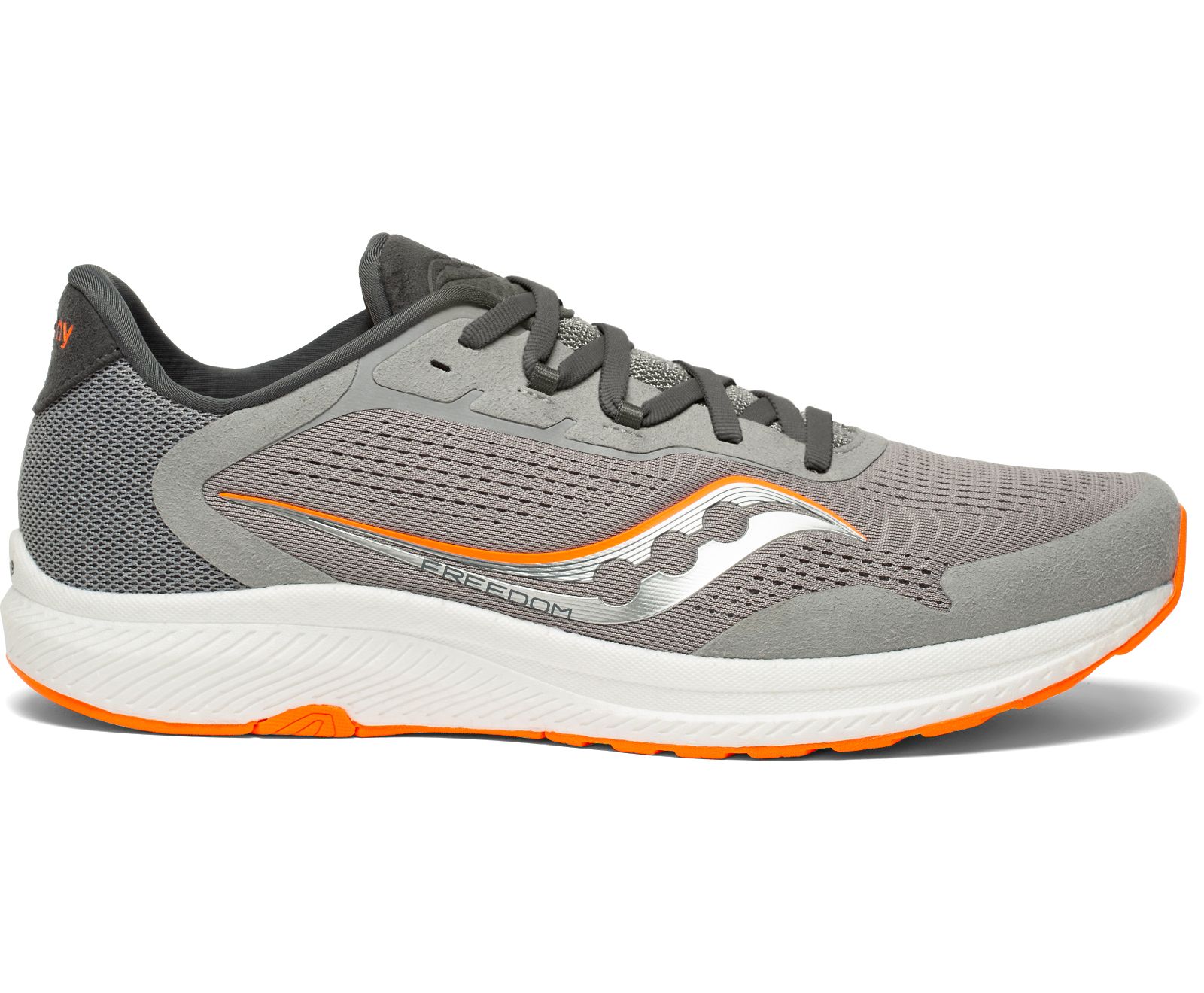 Grey / Orange Men\'s Saucony Freedom 4 Running Shoes | 5643-WRSFH