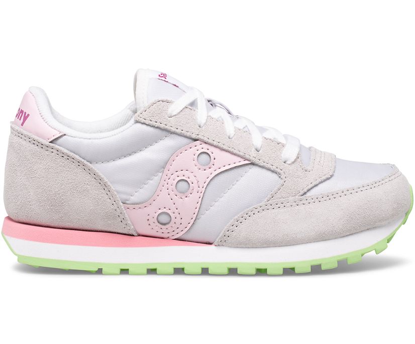 Grey / Pink / Green Kids' Saucony Jazz Original Sneakers | 8427-HAIDE