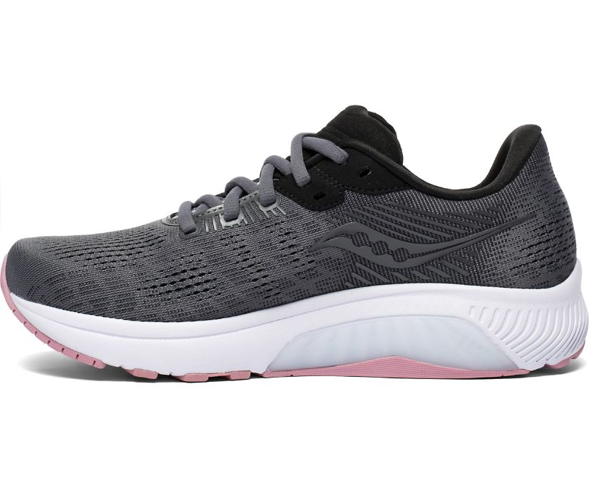 Grey / Rose Women's Saucony Guide 14 Wide Running Shoes | 7012-RYDZA