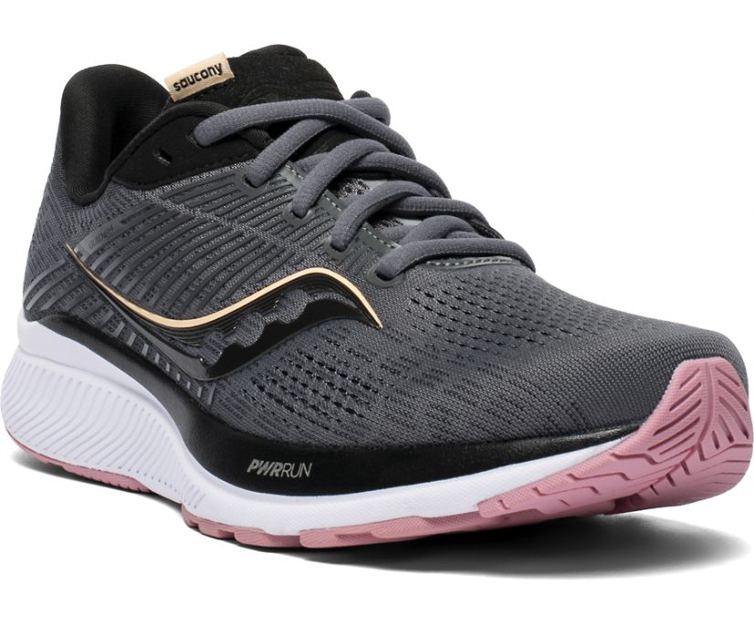 Grey / Rose Women's Saucony Guide 14 Wide Running Shoes | 7012-RYDZA