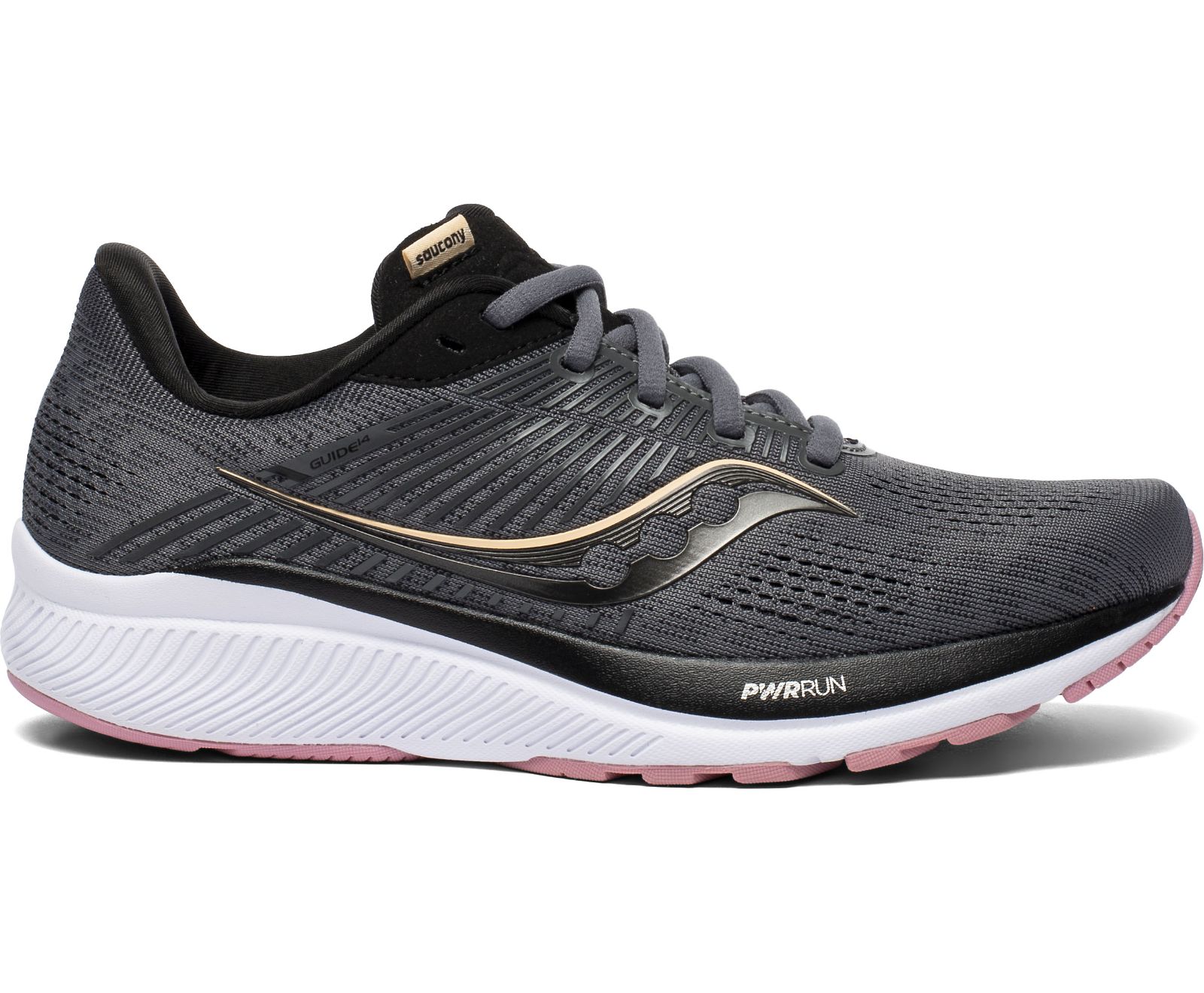 Grey / Rose Women\'s Saucony Guide 14 Wide Running Shoes | 7012-RYDZA