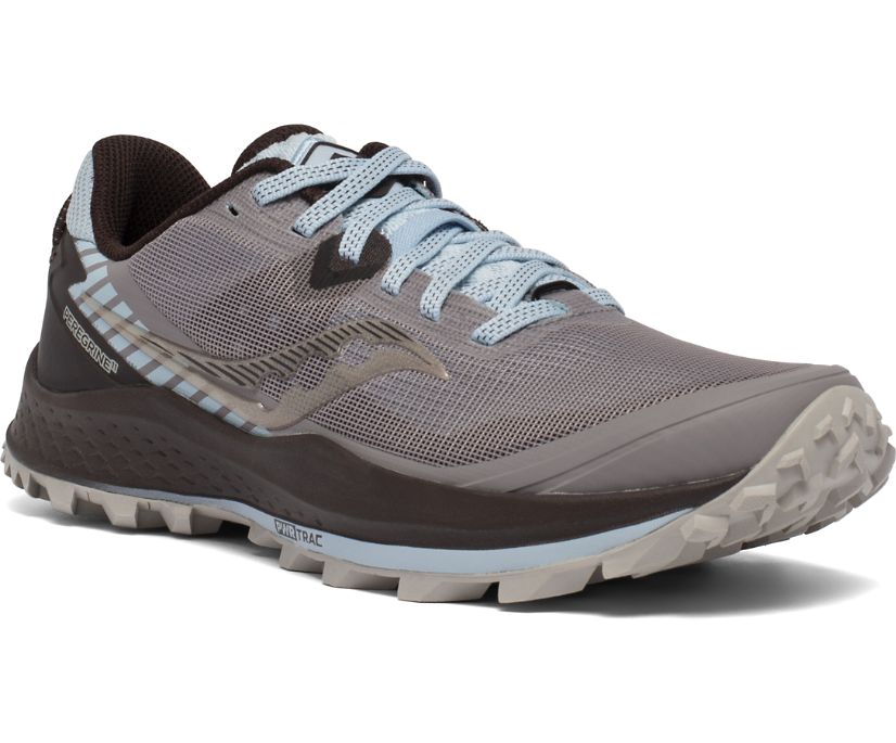 Grey / Turquoise Women's Saucony Peregrine 11 Trail Running Shoes | 2394-UMTOV