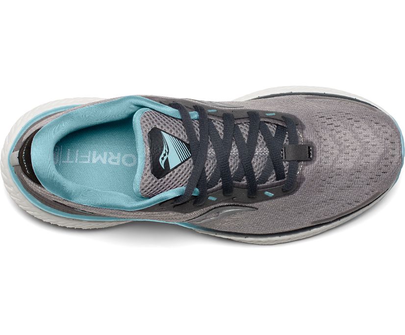 Grey / Turquoise Women's Saucony Triumph 19 Running Shoes | 1432-THBCQ