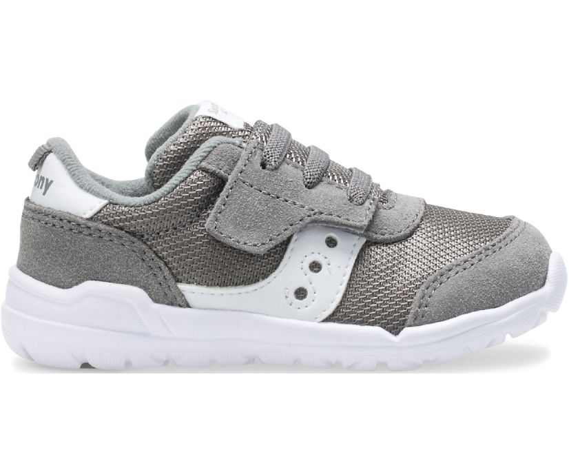 Grey / White Kids' Saucony Jazz Riff Sneakers | 6570-UWFSX