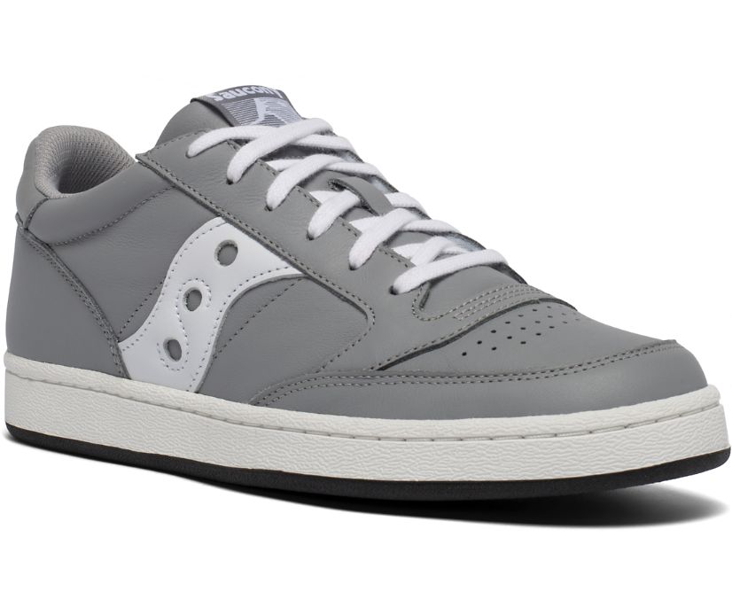 Grey / White Women's Saucony Jazz Court Originals | 0357-QMJSA