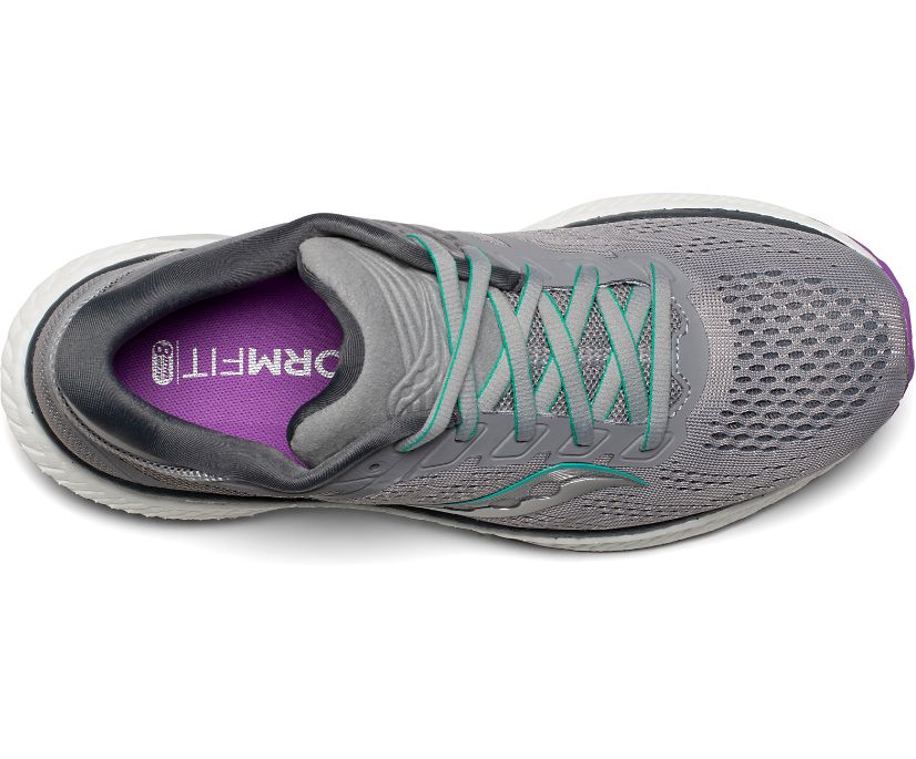 Grey Women's Saucony Hurricane 23 Running Shoes | 1359-MCBAY