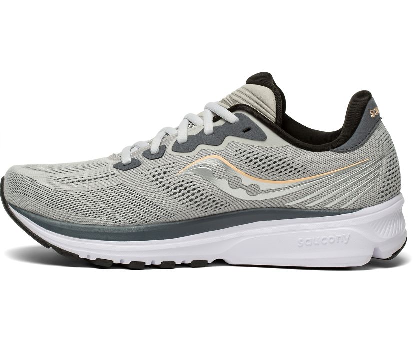 Grey Women's Saucony Ride 14 Running Shoes | 7965-NUSVZ