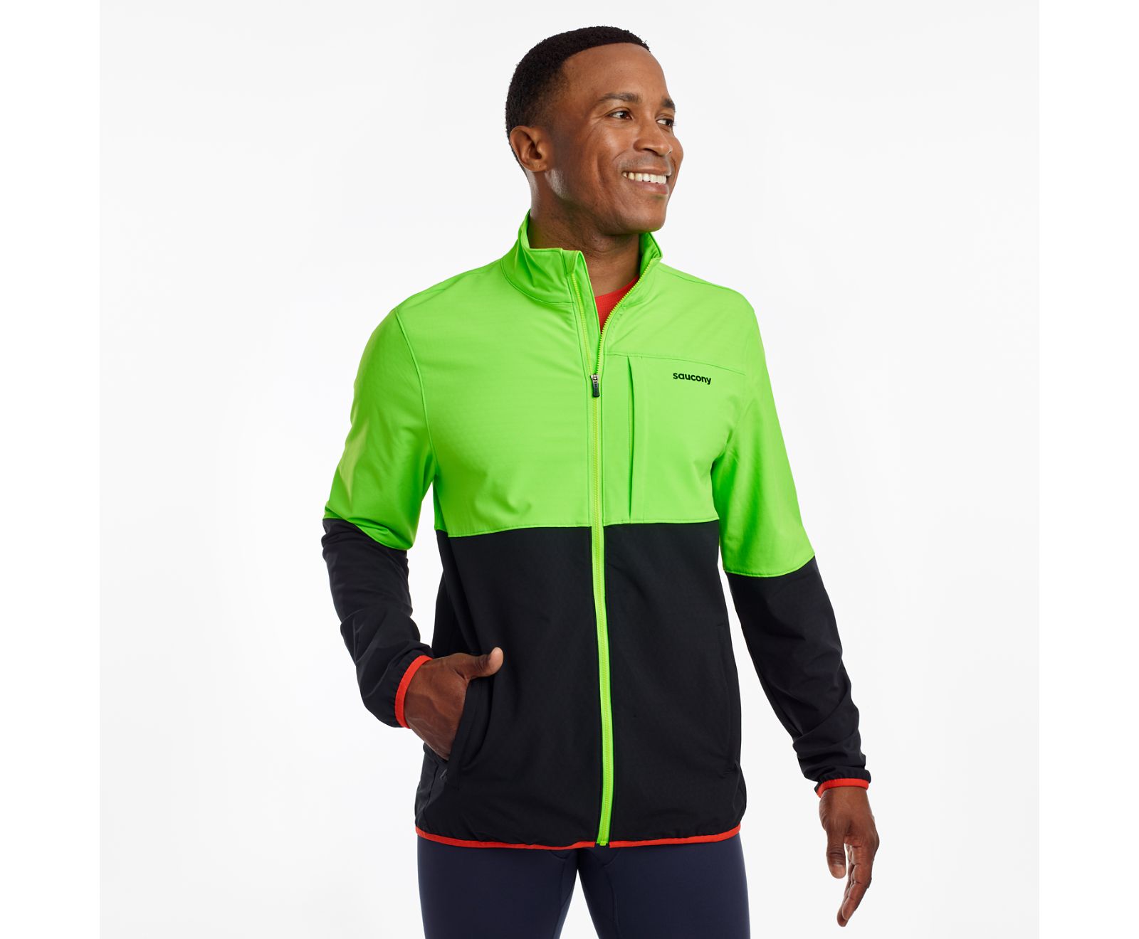 Light Green Men\'s Saucony Bluster Jackets | 1720-IBFAU