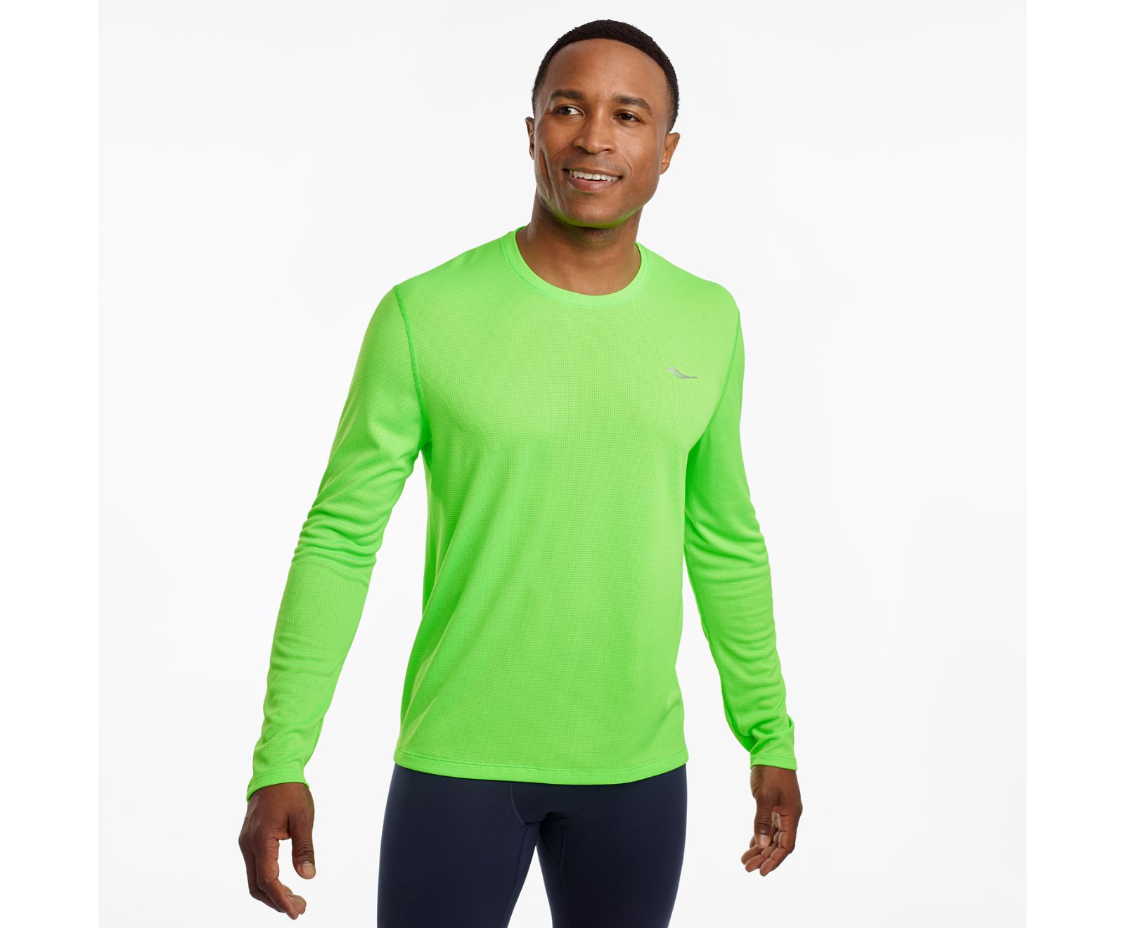 Light Green Men\'s Saucony Stopwatch Long Sleeve Shirts | 0785-FVTKZ