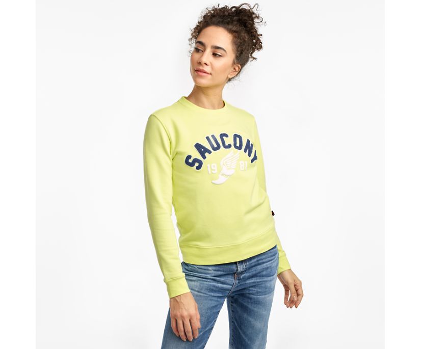 Light Green Women\'s Saucony Rested Crewneck Shirts | 4356-ZGSFL