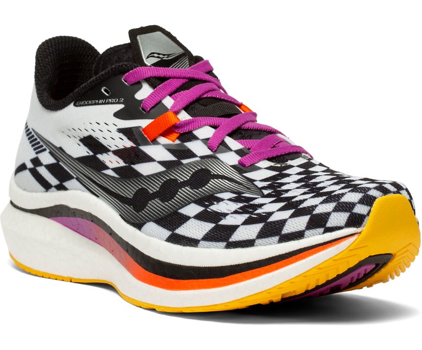 Light Grey / Black Women's Saucony Endorphin Pro 2 Running Shoes | 6785-JEQKB