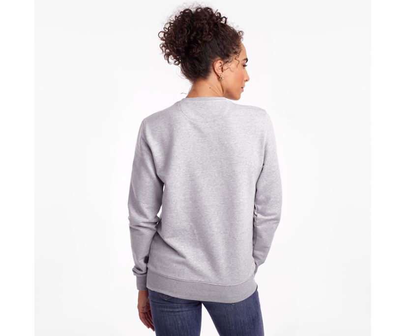 Light Grey Women's Saucony Rested Crewneck Shirts | 2945-NUJSQ