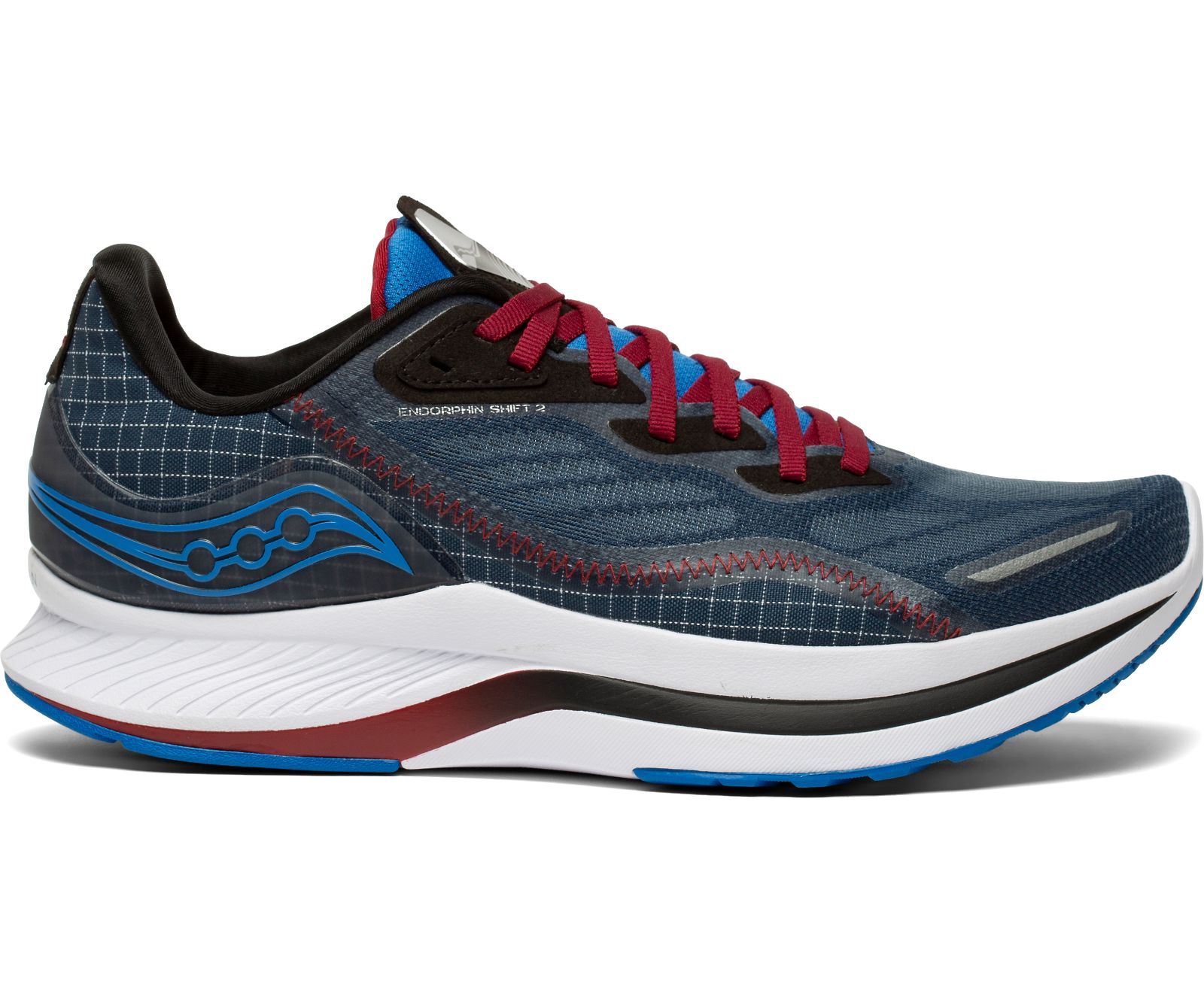 Navy / Burgundy Men\'s Saucony Endorphin Shift 2 Running Shoes | 2186-WABLN