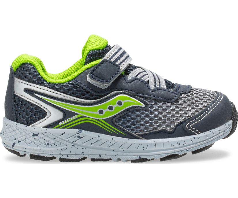 Navy / Green Kids' Saucony Ride 10 Jr. Sneakers | 3215-AIYBS