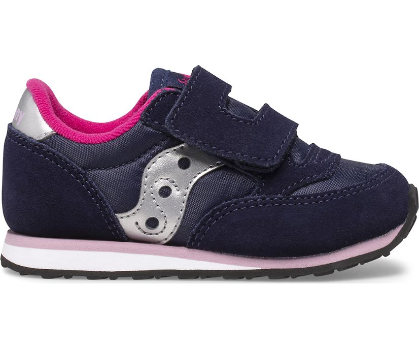 Navy / Pink Kids' Saucony Baby Jazz Hook & Loop Sneakers | 4590-SETPI