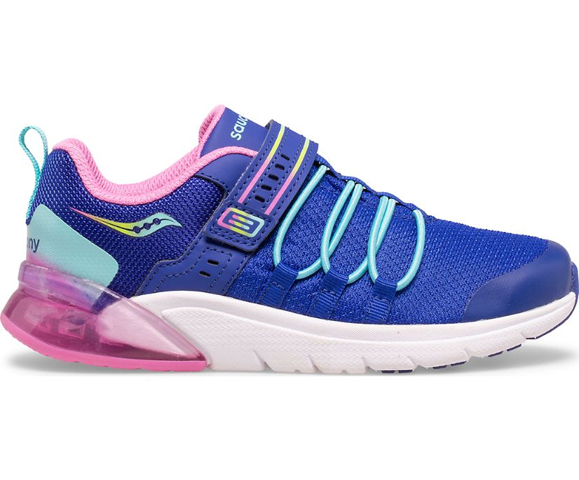 Navy / Pink Kids' Saucony Flash Glow 2.0 Sneakers | 7243-BIHWE