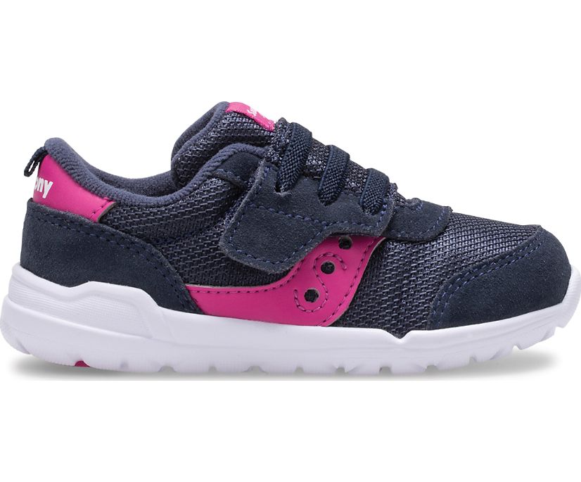 Navy / Pink Kids' Saucony Jazz Riff Sneakers | 3019-OQZST