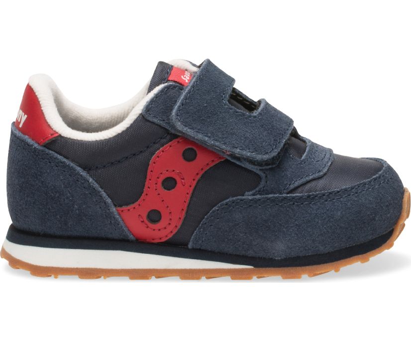 Navy / Red Kids' Saucony Baby Jazz Hook & Loop Sneakers | 4036-LHVMO