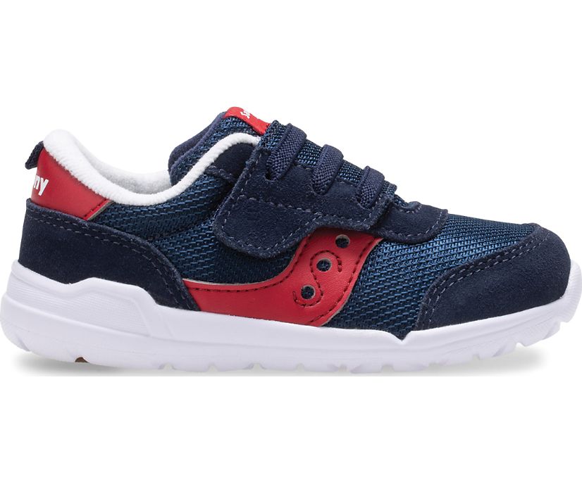 Navy / Red Kids' Saucony Jazz Riff Sneakers | 2416-BVDTC