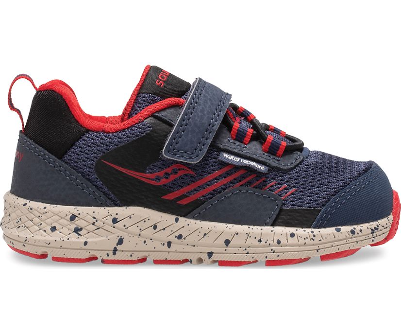 Navy / Red Kids' Saucony Wind Shield A/C Jr. Sneakers | 8036-CMVHD