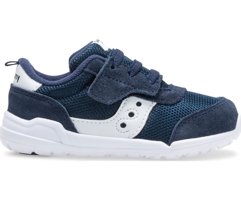 Navy / White Kids\' Saucony Jazz Riff Sneakers | 0192-JVOEB