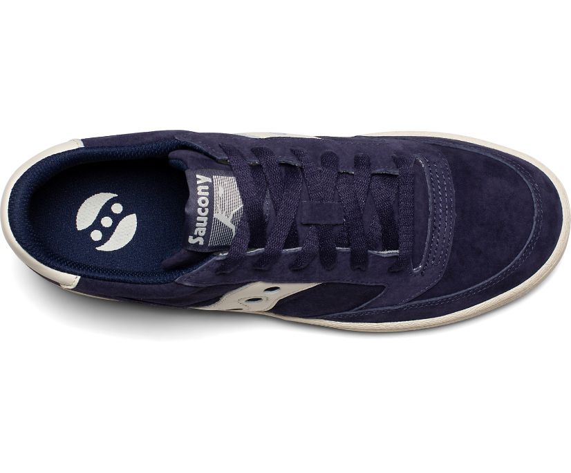 Navy Women's Saucony Jazz Court Nubuck Originals | 1503-BVMJR