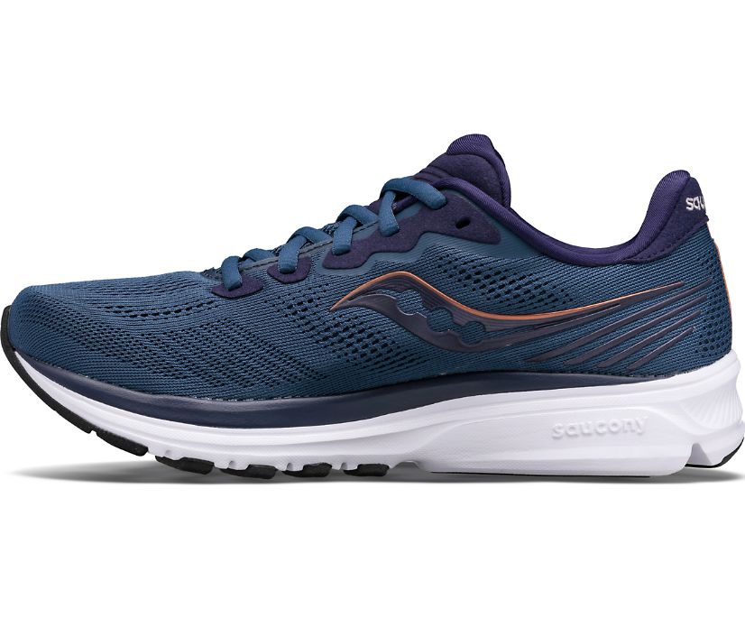 Navy Women's Saucony Ride 14 Running Shoes | 5108-OCWXS