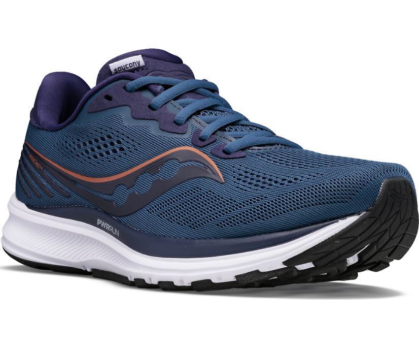 Navy Women's Saucony Ride 14 Running Shoes | 5108-OCWXS