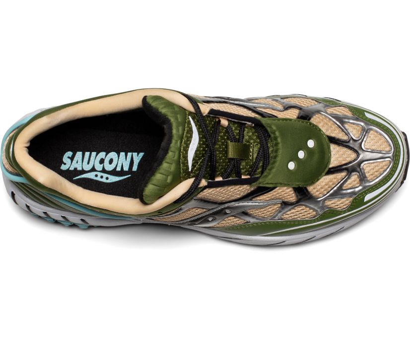 Olive / Black / Blue Women's Saucony Grid Web Originals | 0563-AOQUP