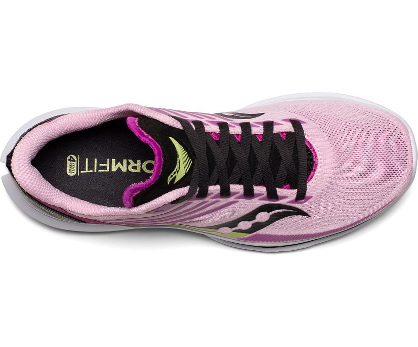 Pink / Black Women's Saucony Kinvara 12 Running Shoes | 5296-ZIWFA