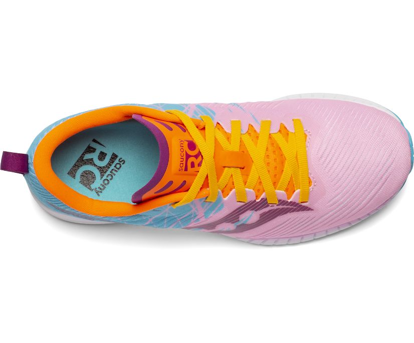 Pink / Blue / Orange Women's Saucony Fastwitch 9 Running Shoes | 7412-LYRTX