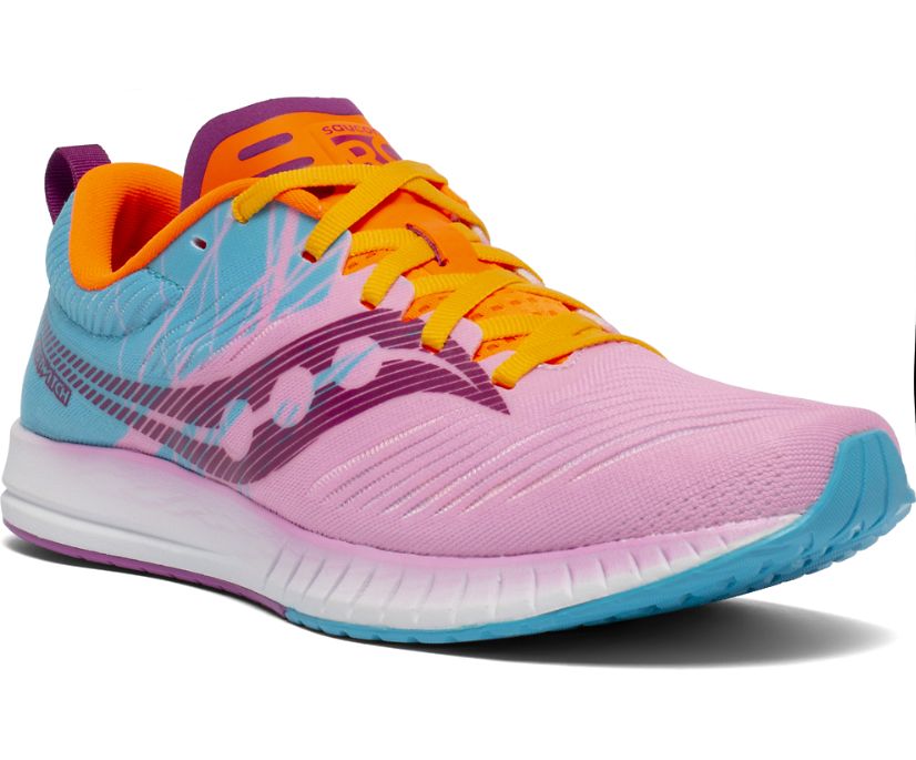 Pink / Blue / Orange Women's Saucony Fastwitch 9 Running Shoes | 7412-LYRTX