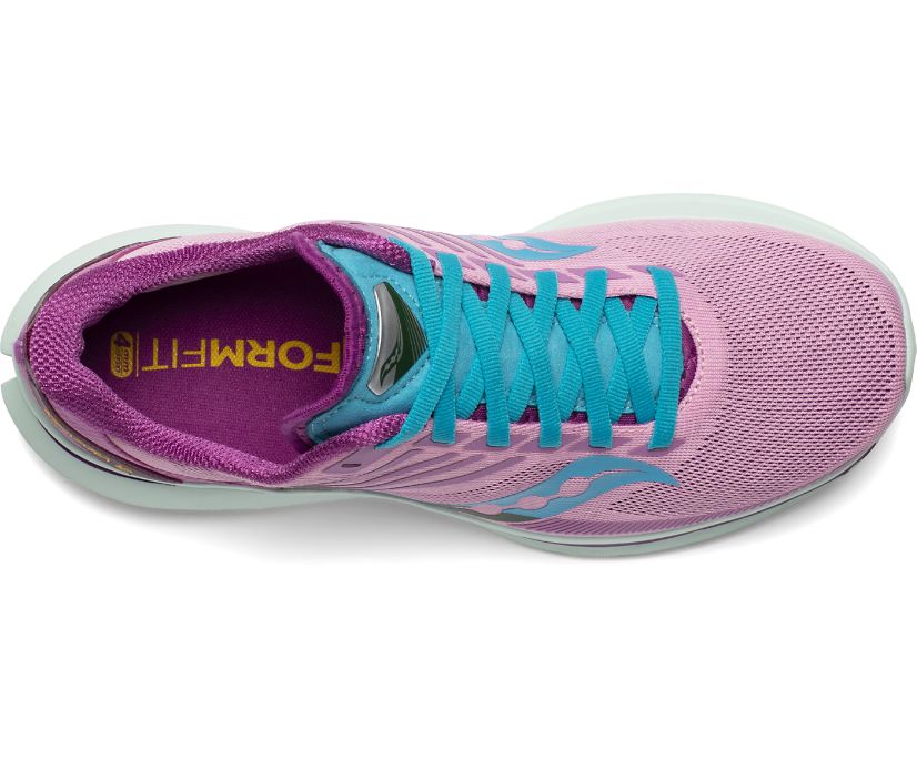 Pink / Blue Women's Saucony Kinvara 12 Running Shoes | 1037-LQVGA