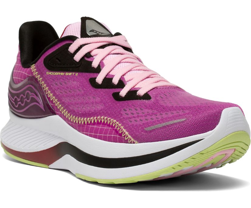 Pink / Purple Women's Saucony Endorphin Shift 2 Running Shoes | 8157-BHVGK