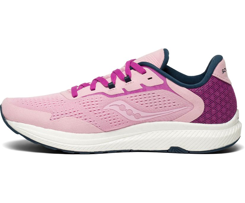 Pink / Purple Women's Saucony Freedom 4 Running Shoes | 7261-ELQAC