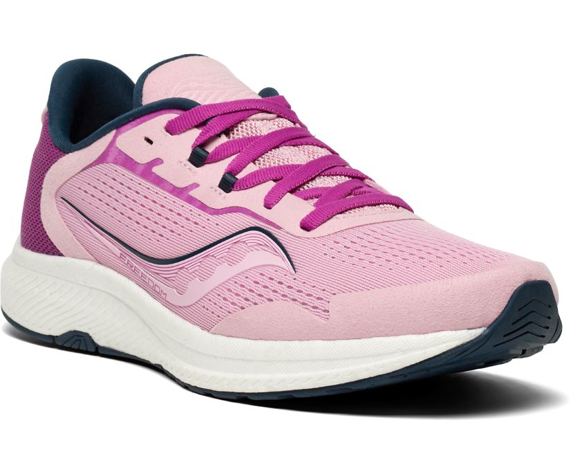 Pink / Purple Women's Saucony Freedom 4 Running Shoes | 7261-ELQAC