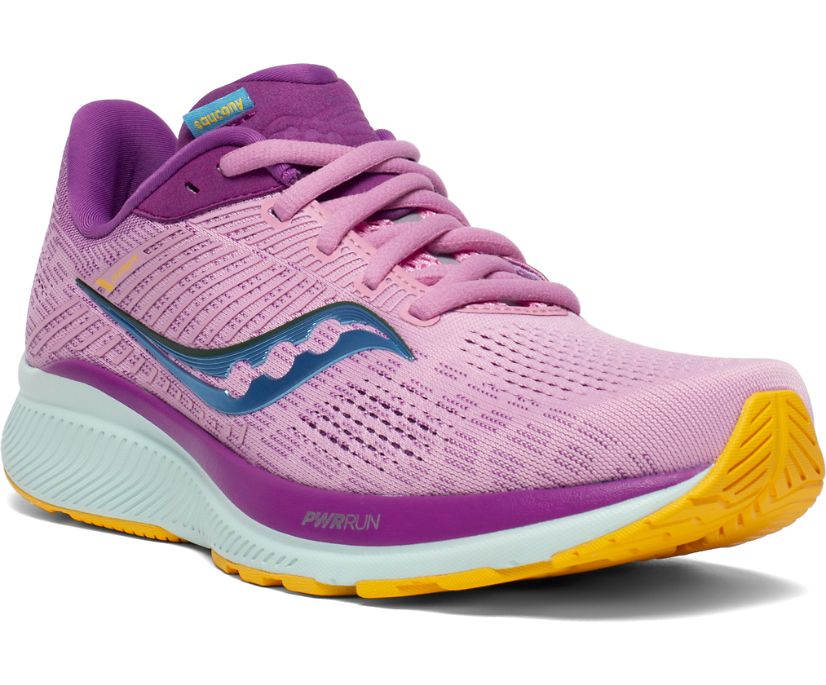 Pink / Purple Women's Saucony Guide 14 Running Shoes | 6145-JMQRN