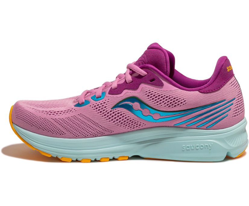 Pink / Purple Women's Saucony Ride 14 Running Shoes | 3087-GIFNA