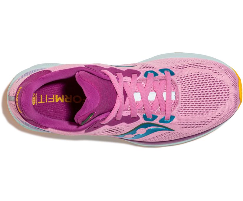 Pink / Purple Women's Saucony Ride 14 Running Shoes | 3087-GIFNA