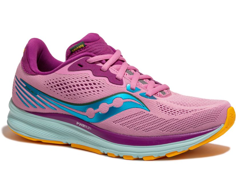 Pink / Purple Women's Saucony Ride 14 Running Shoes | 3087-GIFNA