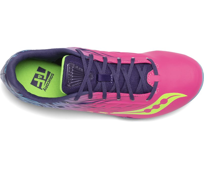 Pink / Purple Women's Saucony Spitfire 5 Running Shoes | 0297-ZJVDL