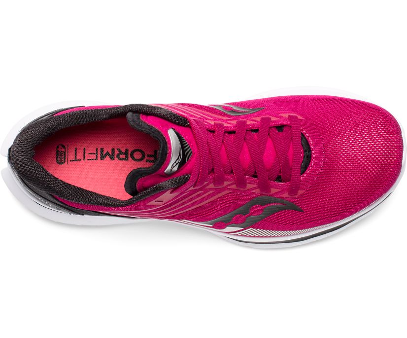 Pink / Silver Women's Saucony Kinvara 12 Running Shoes | 0765-FCVXH