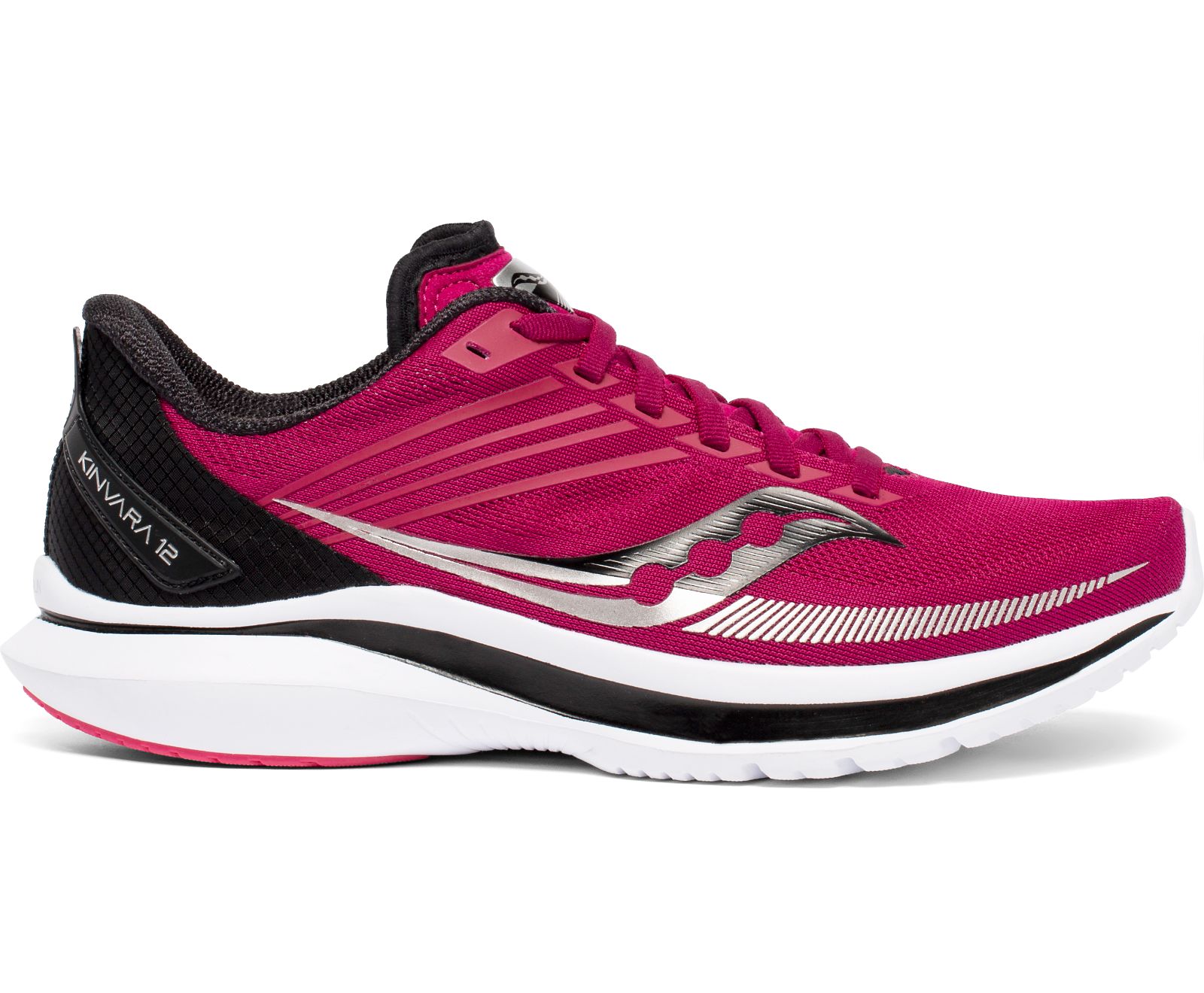 Pink / Silver Women\'s Saucony Kinvara 12 Running Shoes | 0765-FCVXH