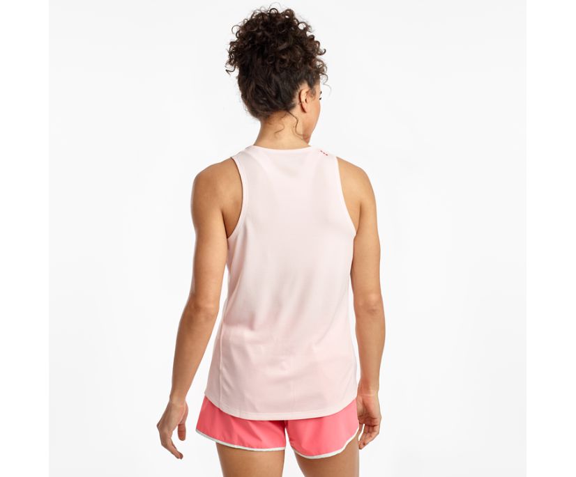 Pink Women's Saucony Stopwatch Singlet Tanks | 5031-YCGLN